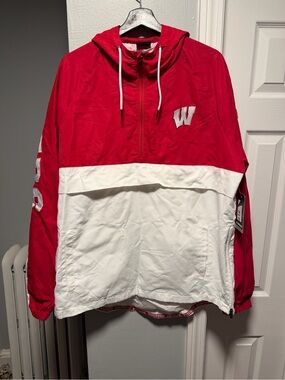 NWTS Wisconsin Badgers Hooded Pullover Jacket Men’s Large